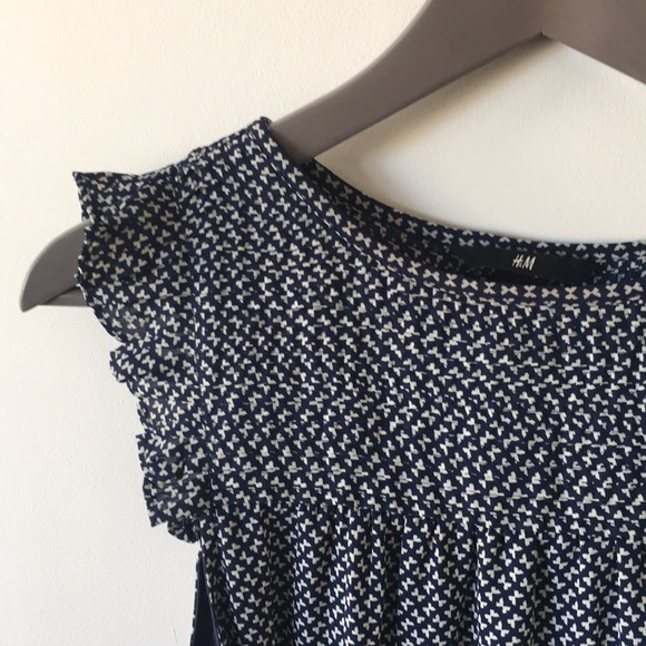 H&M Sleeveless Midi Shirtdress in Navy with belt - Picture 2 of 6